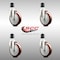 Service Caster 5 Inch 316SS Maroon Polyurethane Swivel 1-7/8 Inch Expanding Stem Caster Set SCC SCC-SS316EX20S514-PPUB-MRN-178-4 - alternate 3